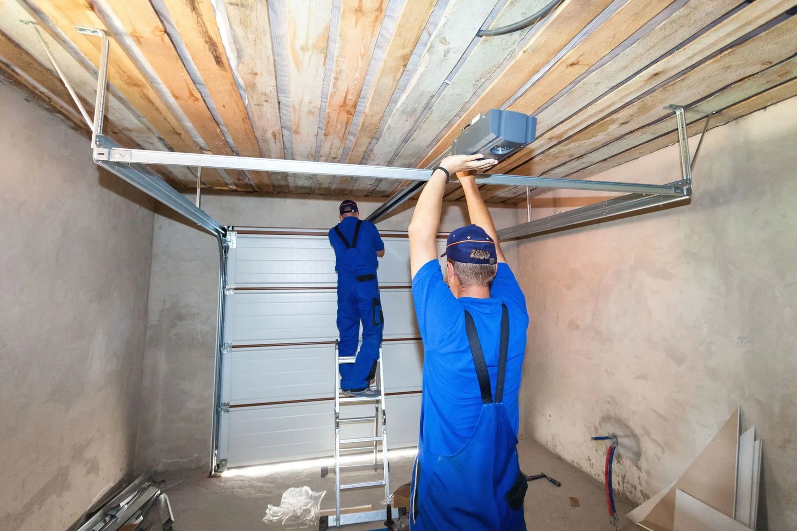 Garage Door Technician Working