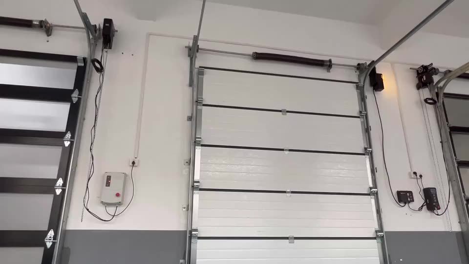 Industrial mechanic inspecting high tension structural garage line fixtures safely