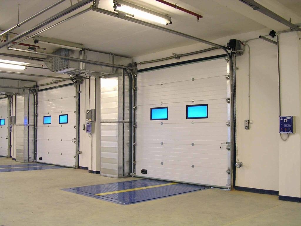 Modern clean design modular sectional residential garage doors layout