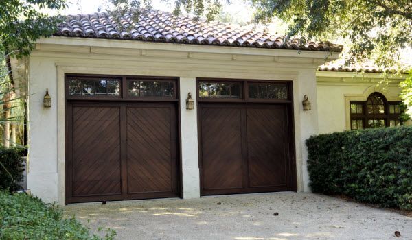 Commercial overhead door at a San Antonio business entrance